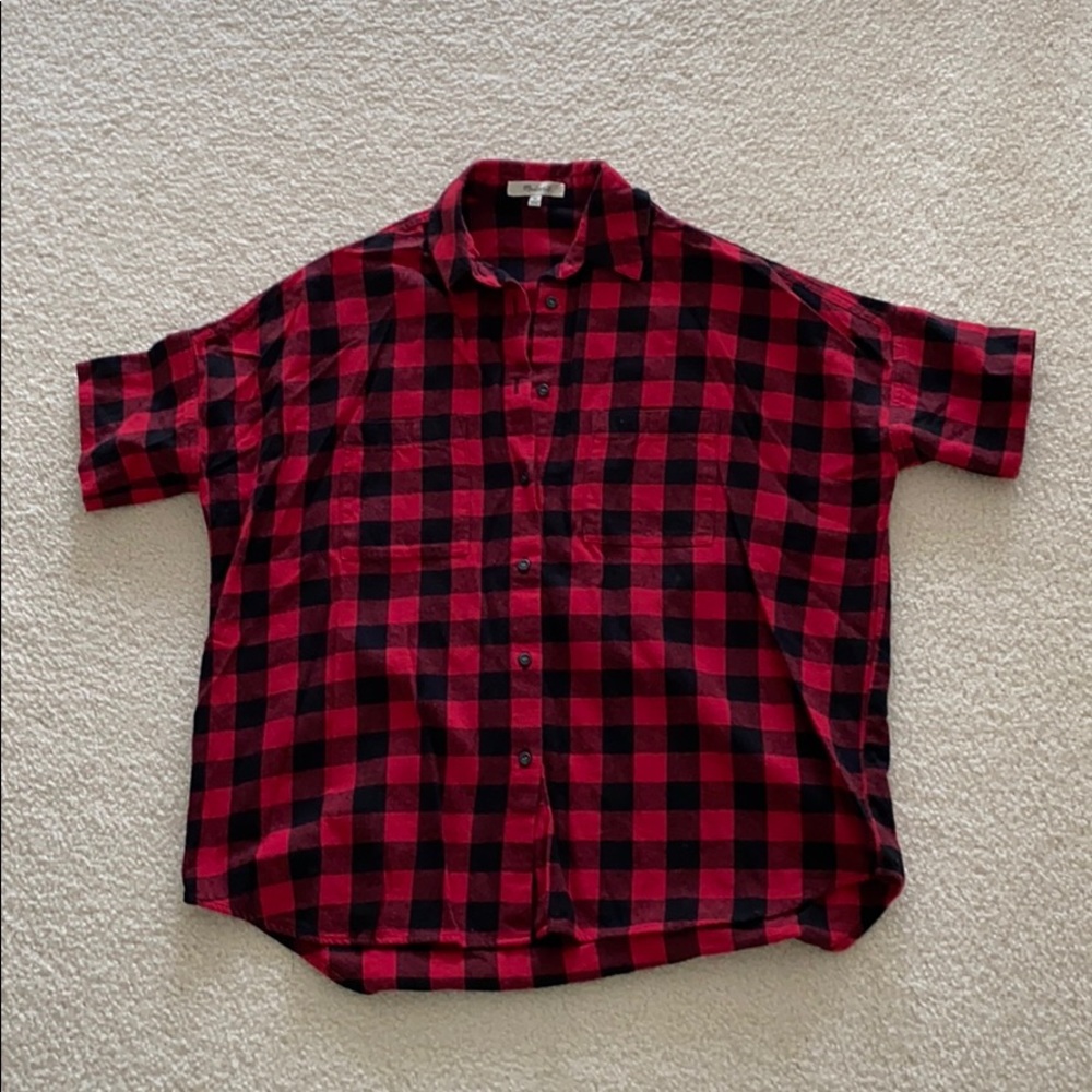 Madewell Flannel Courier Shirt in Buffalo Check